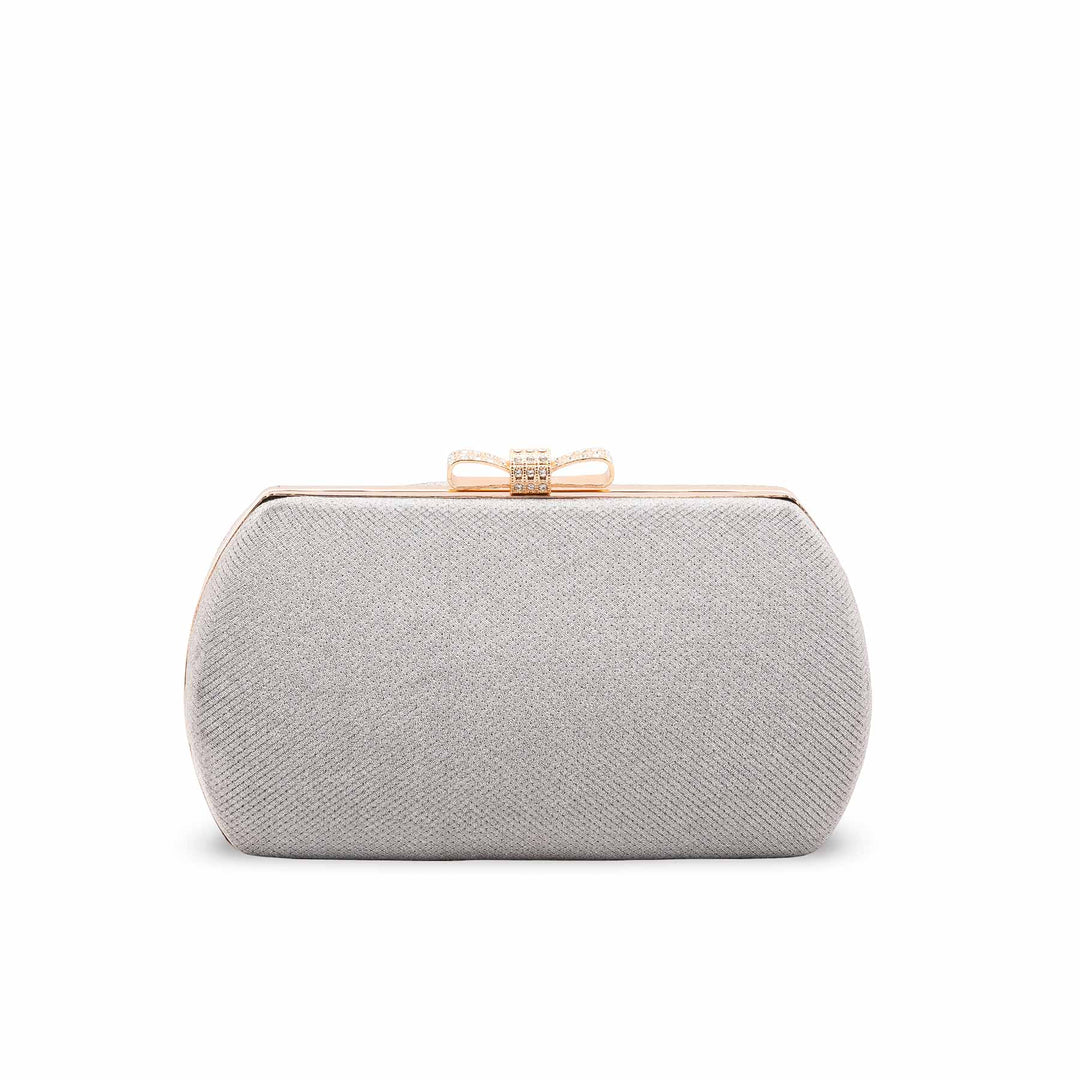 Silver Fancy Clutch For Ladies P15706