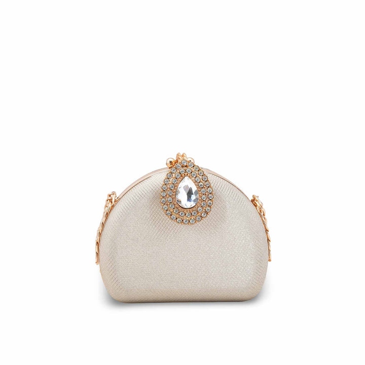Champagne Women Fancy Clutch P15708