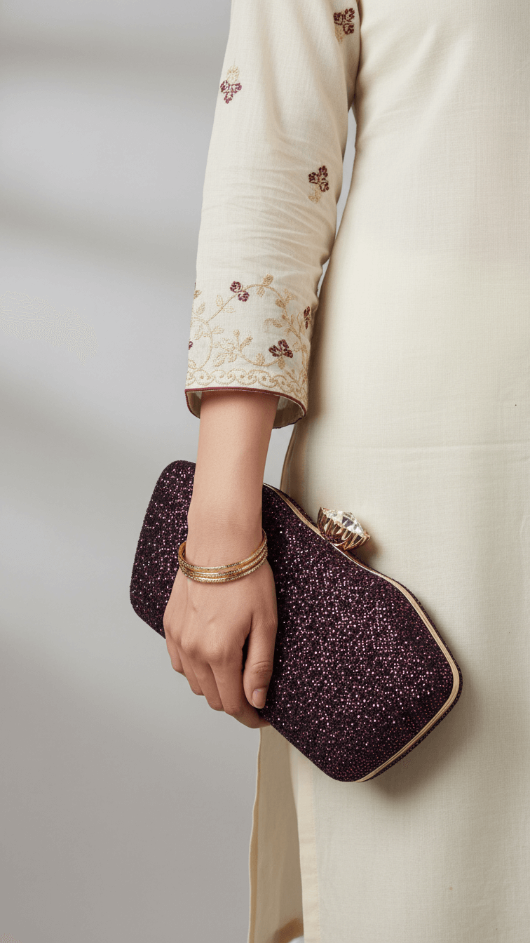 Maroon Women Fancy Clutch P15710