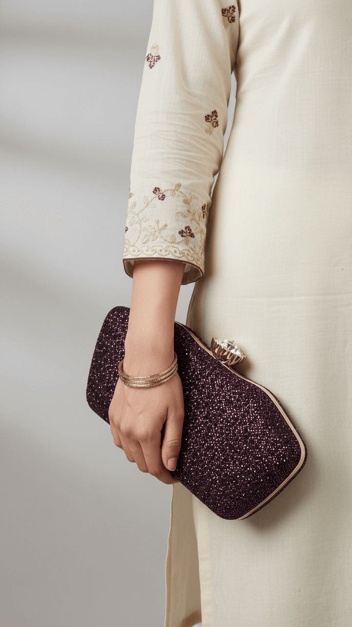 Maroon Women Fancy Clutch P15710