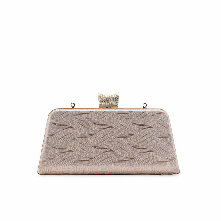 Champagne Women Fancy Clutch P15713