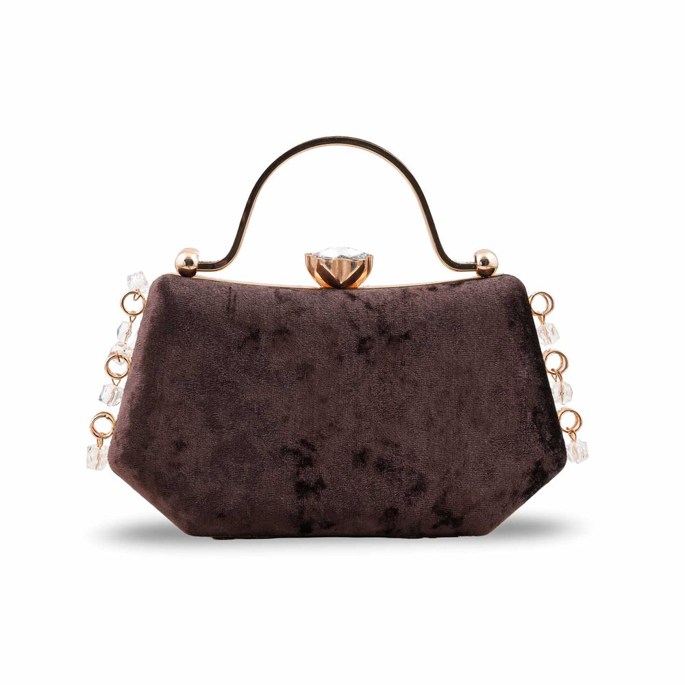 Brown Fancy Clutch For Ladies P15715