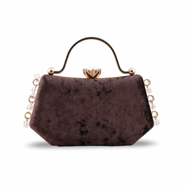Brown Fancy Clutch For Ladies P15715