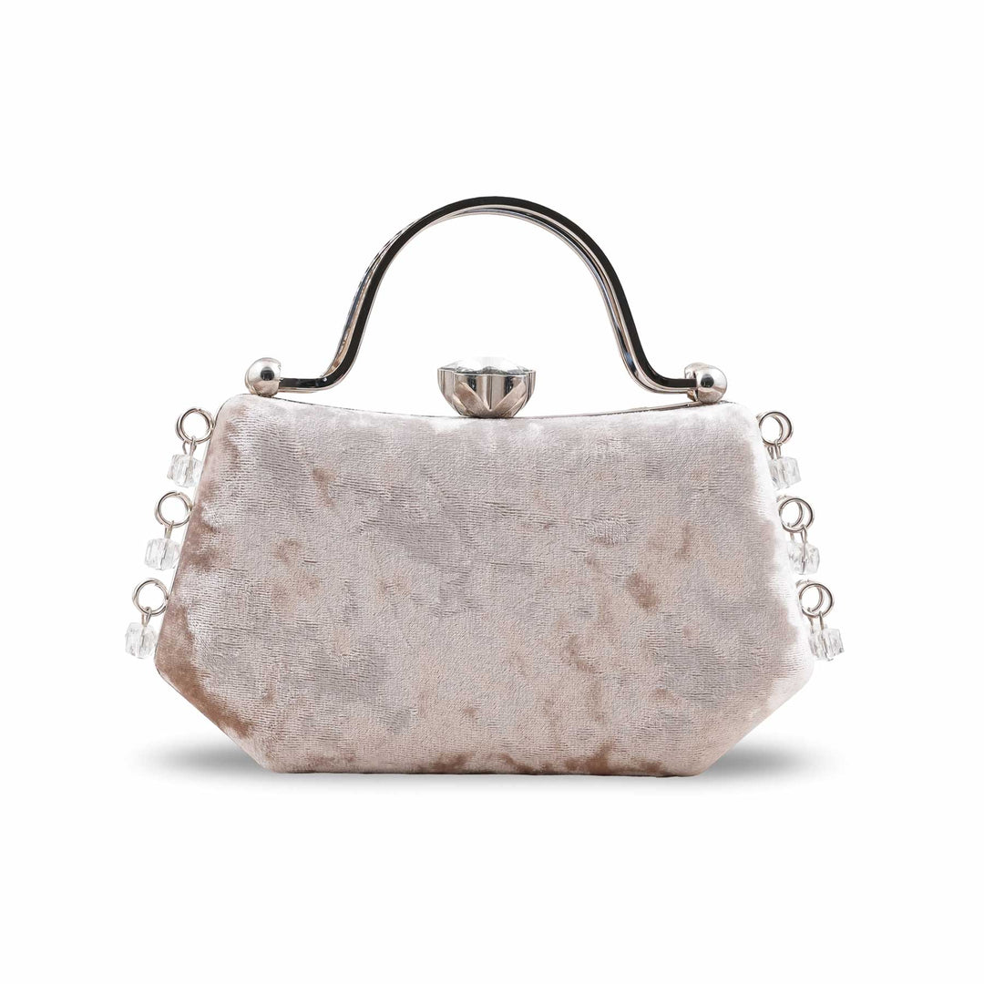 Beige Fancy Clutch For Ladies P15715