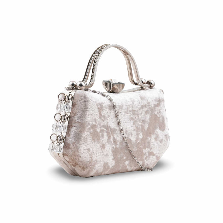 Beige Fancy Clutch For Ladies P15715