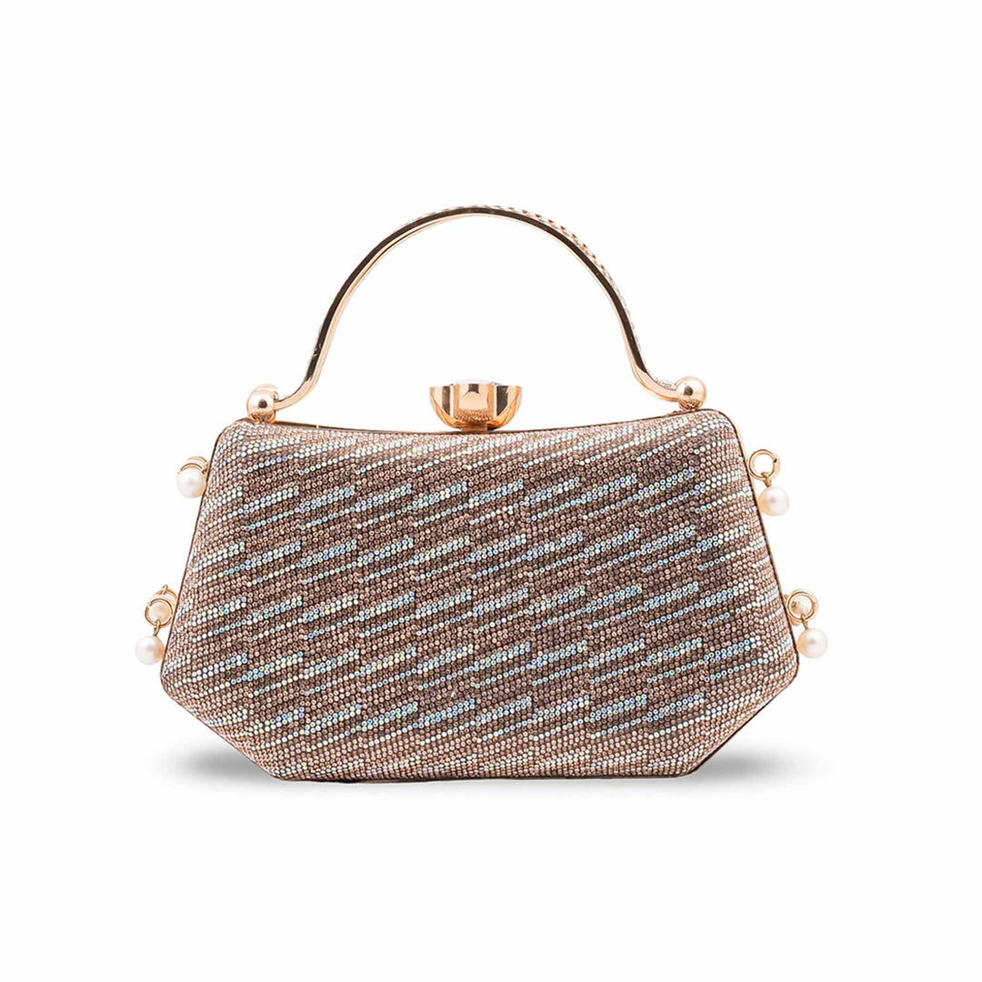Golden Bridal Clutch For Women P15751