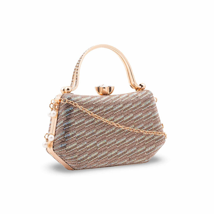 Golden Bridal Clutch For Women P15751