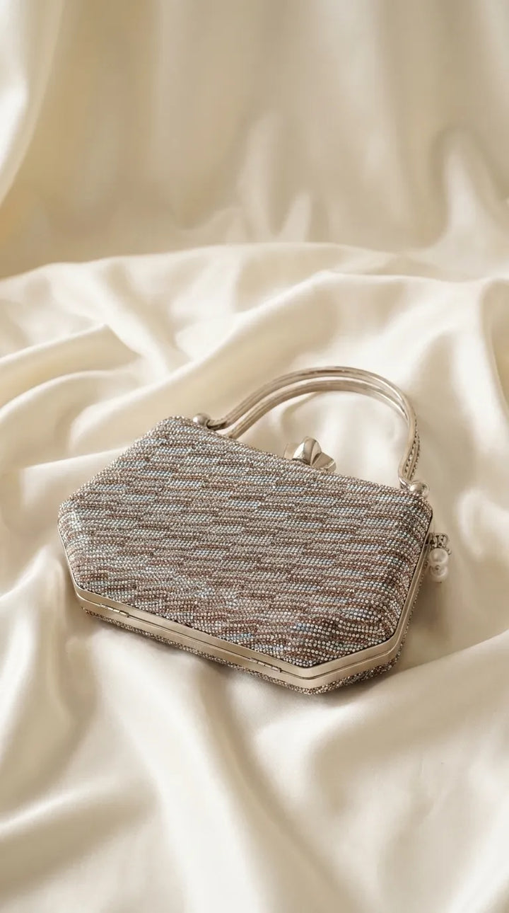 Silver Bridal Clutch For Women P15751