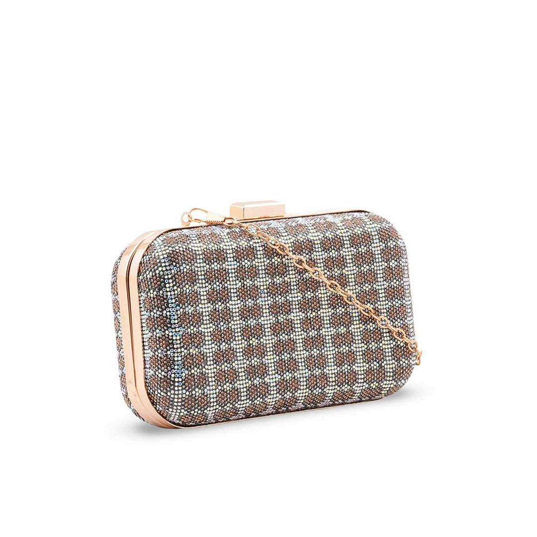 Golden Bridal Clutch For Women P15752