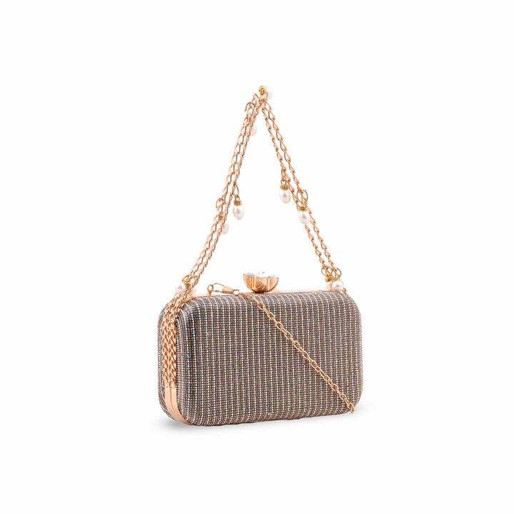 Golden Bridal Clutch For Women P15755
