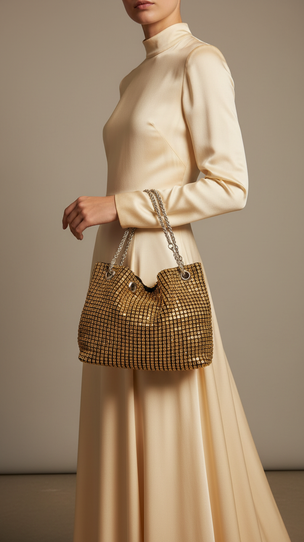 Golden Bridal Clutch P24093