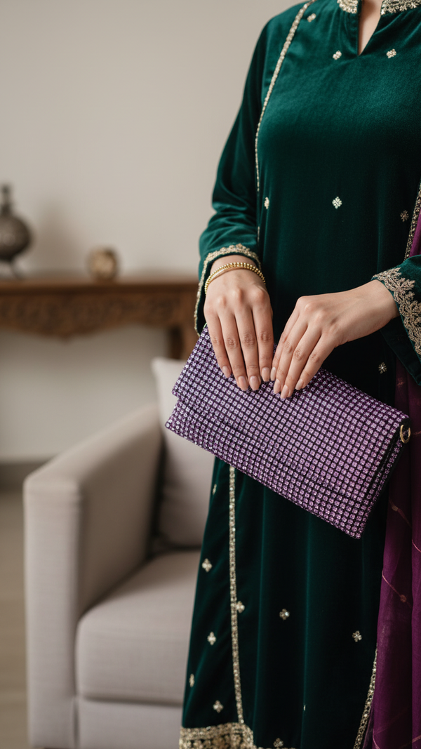 Purple Bridal Clutch P24095