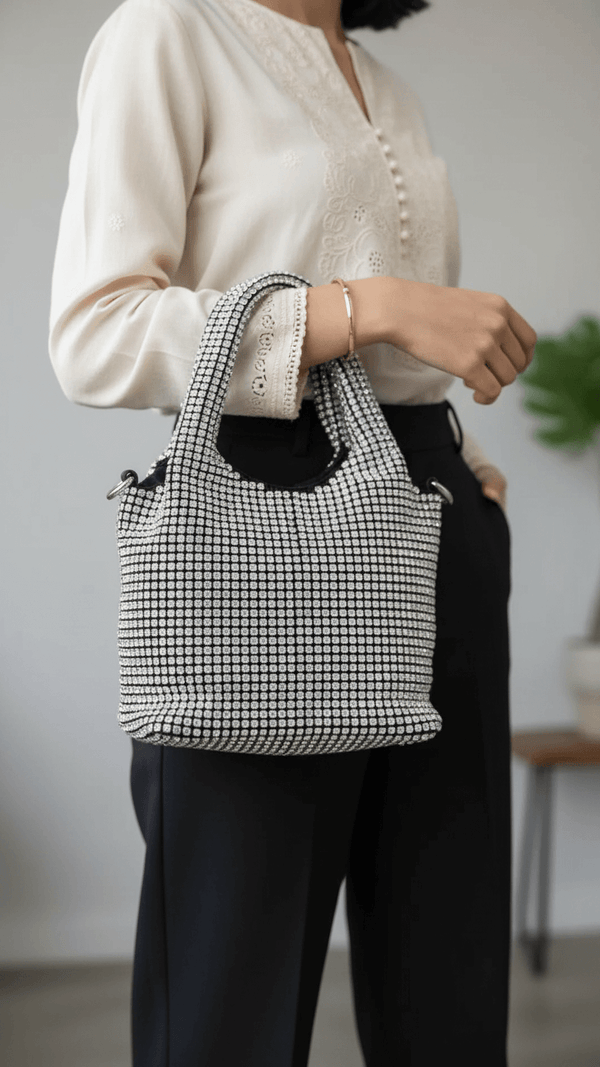 Silver Bridal Clutch P24102