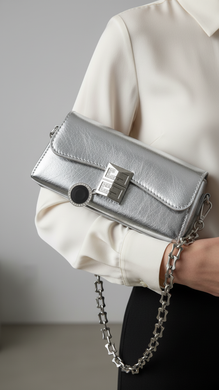 Silver Formal Clutch P24106