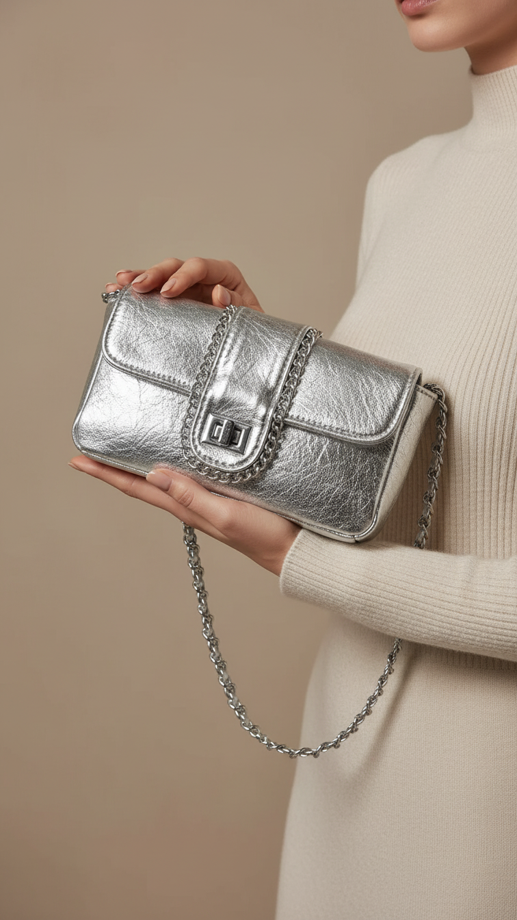 Silver Formal Clutch P24107