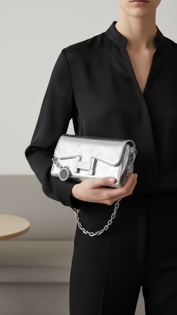 Silver Formal Clutch P24126