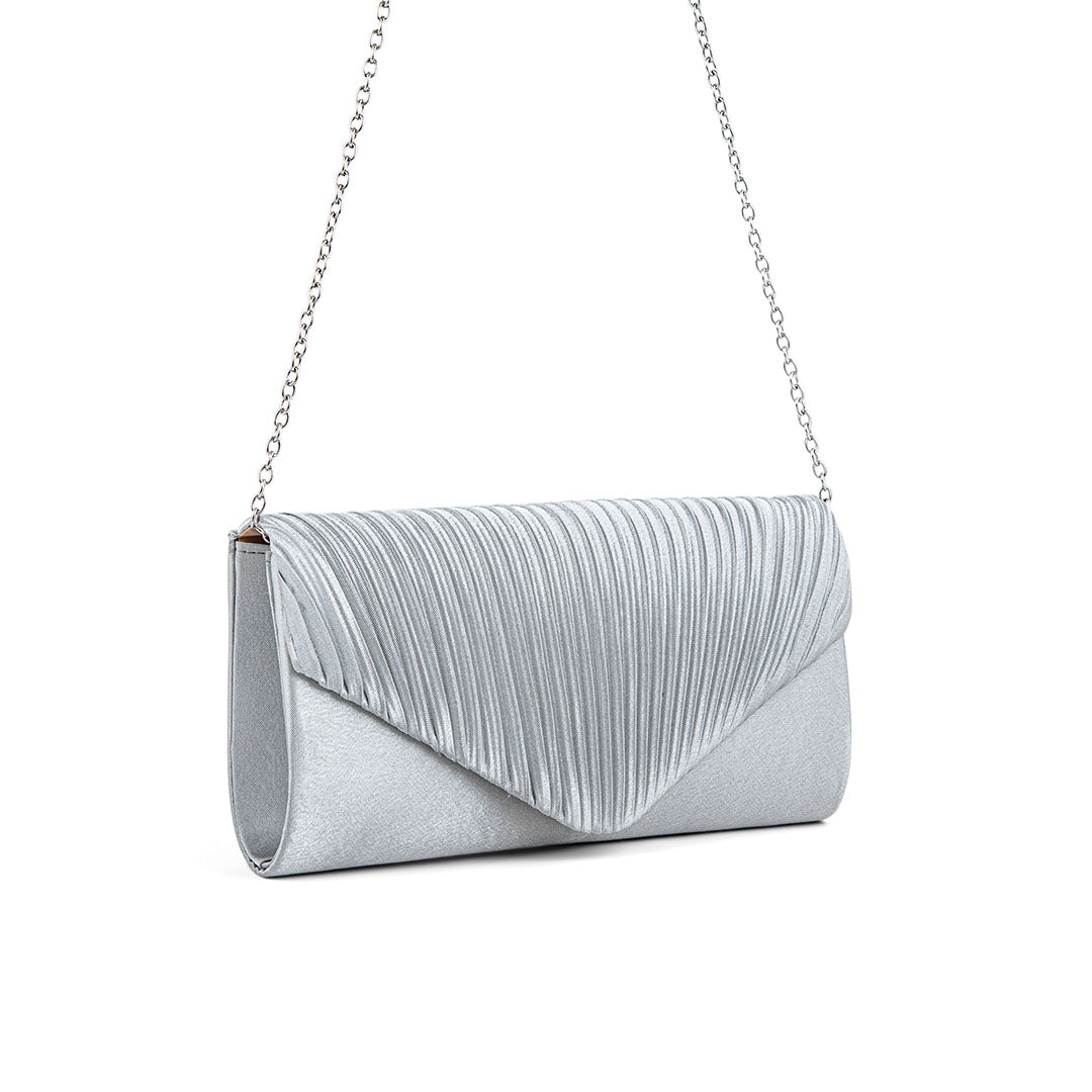 Silver Fancy Clutch P24143
