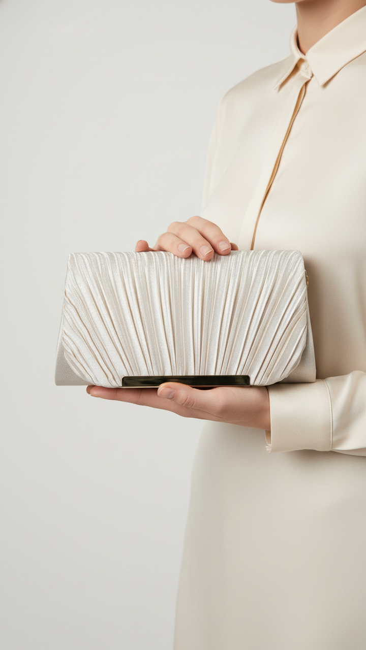 Beige Fancy Clutch P24144