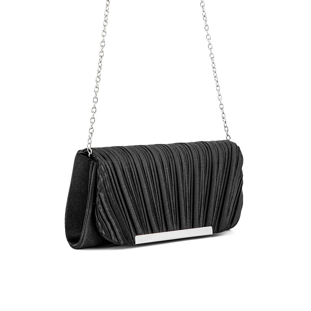 Black Fancy Clutch P24144