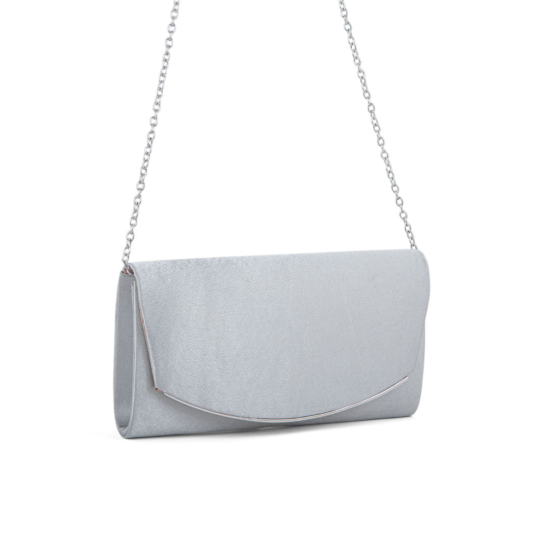 Silver Fancy Clutch P24148