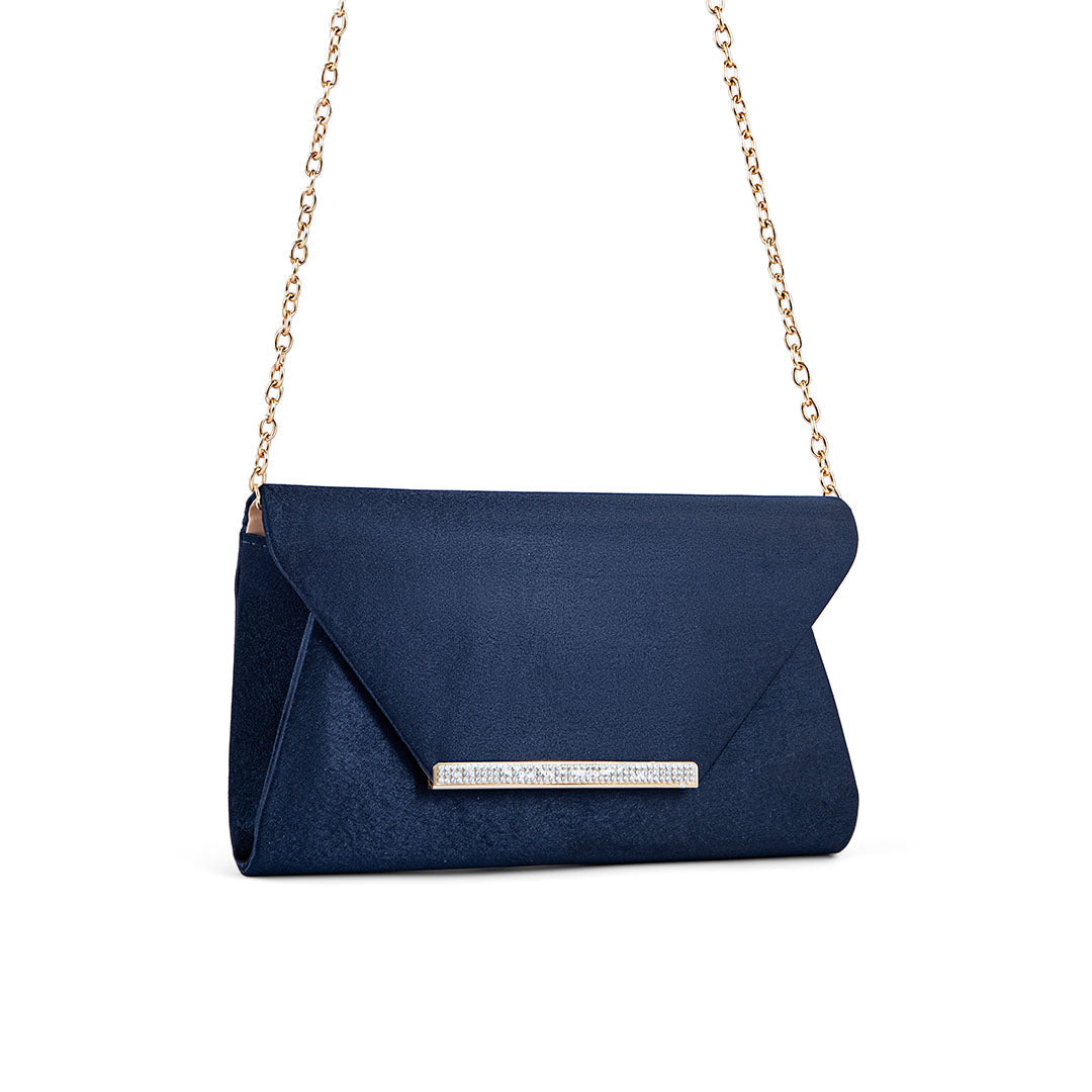 Navy Fancy Clutch P24149