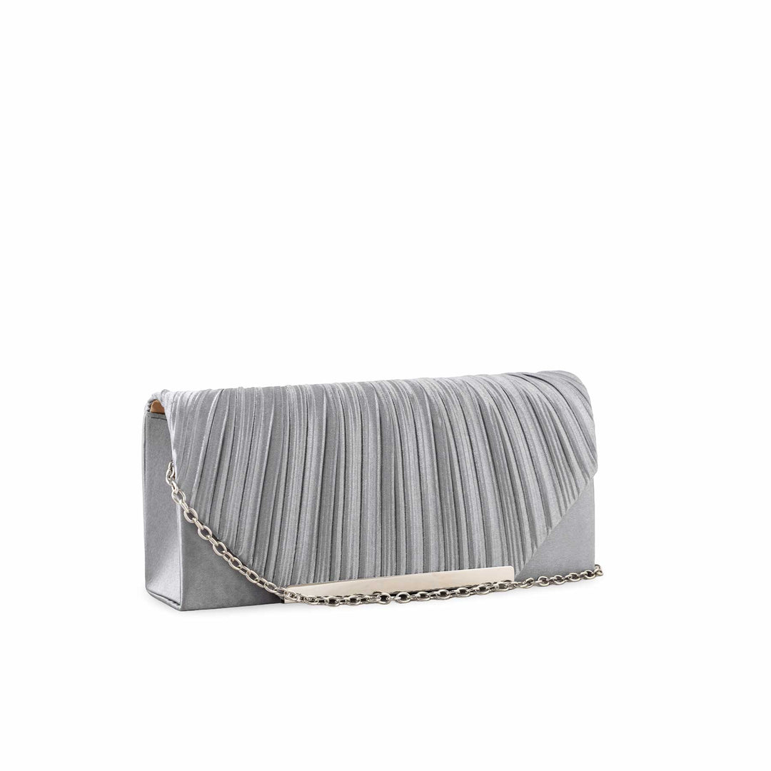 Grey Fancy Clutch P24151