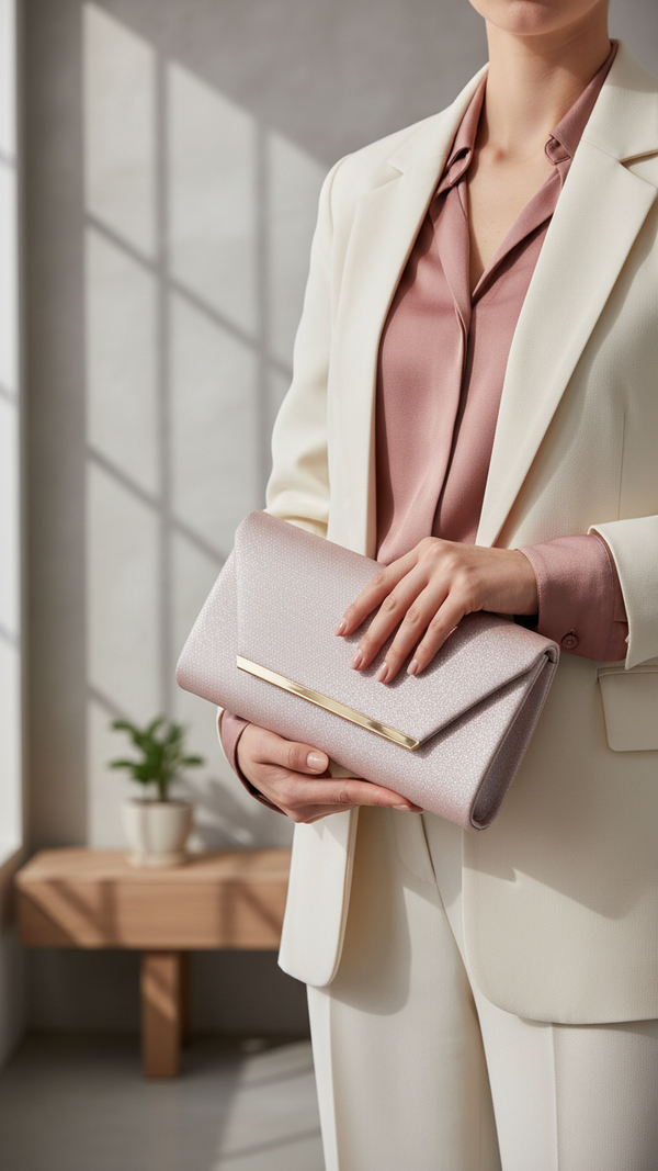 Beige Fancy Clutch P24167
