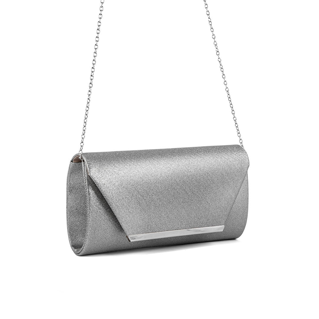 Grey Fancy Clutch P24167
