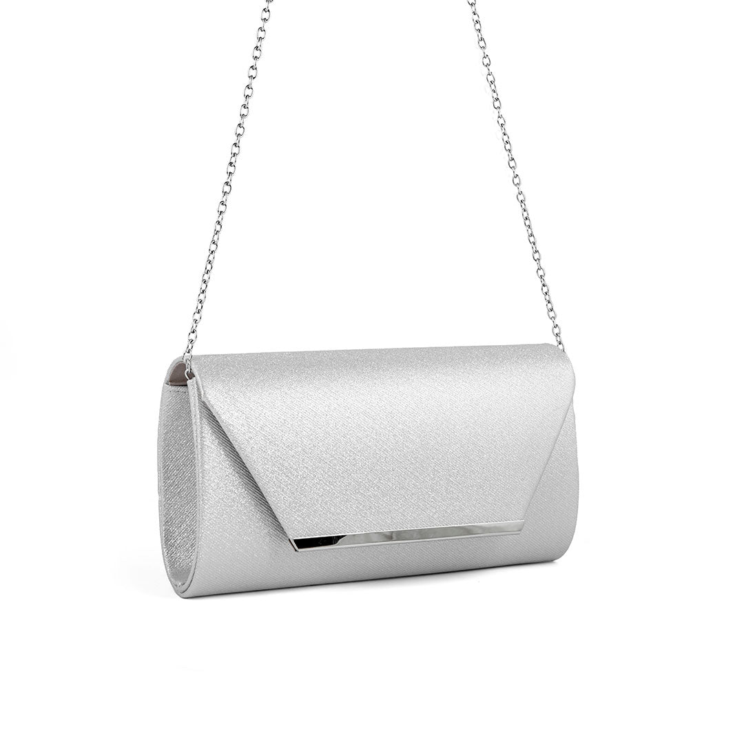 Silver Fancy Clutch P24167