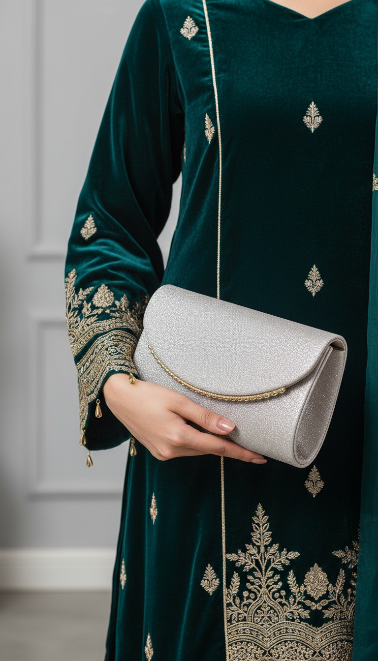 Champagne Fancy Clutch P24168