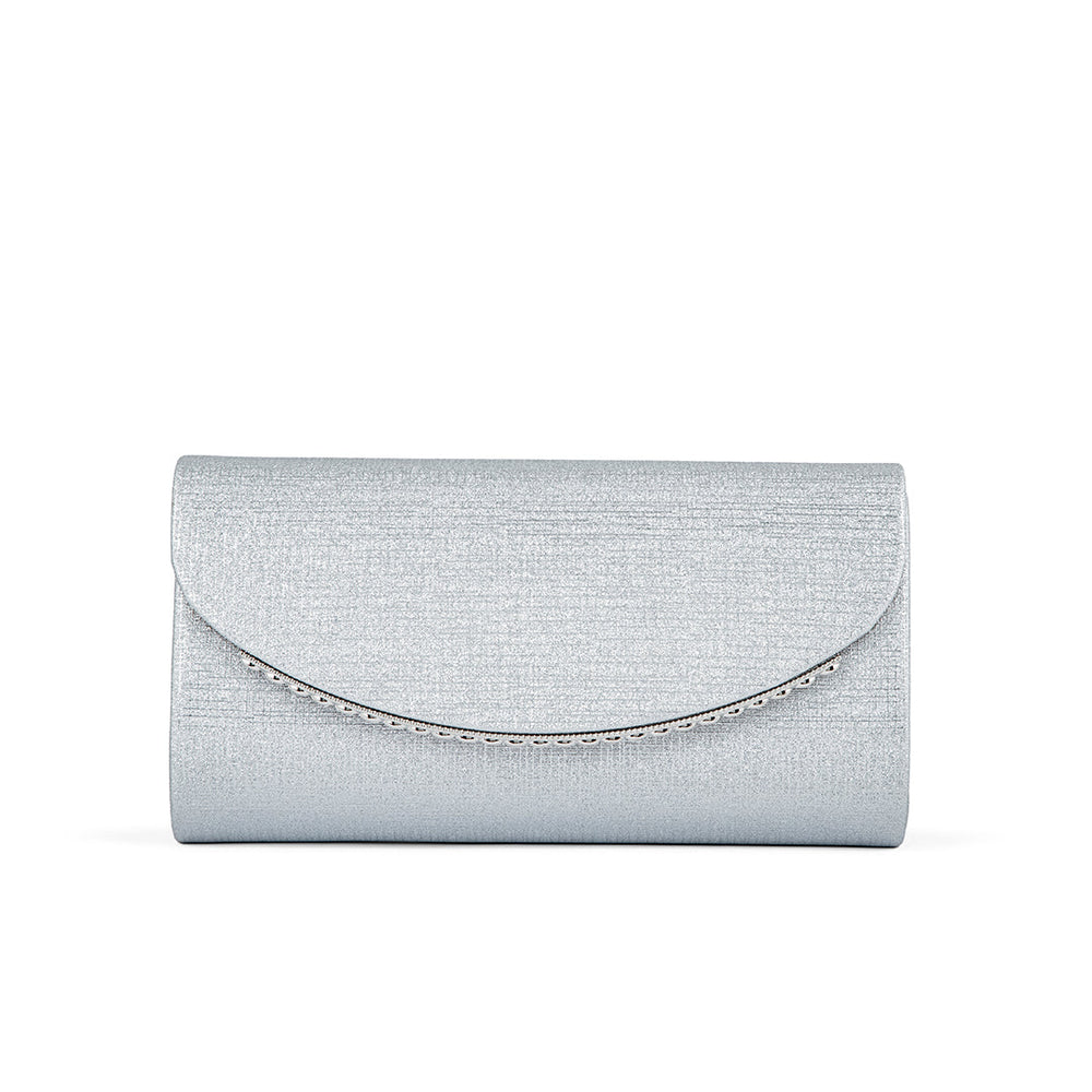 Silver Fancy Clutch P24168