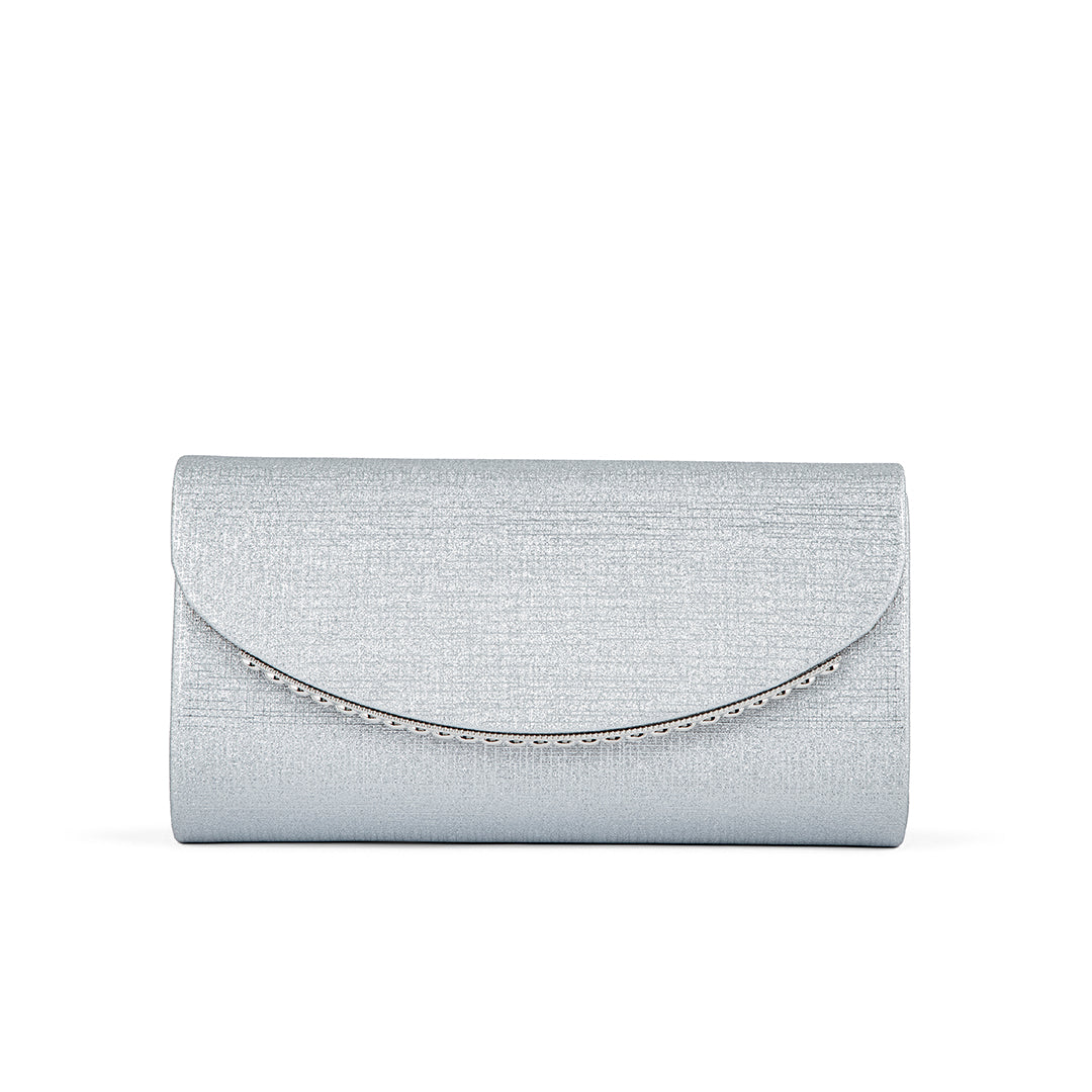 Silver Fancy Clutch P24168