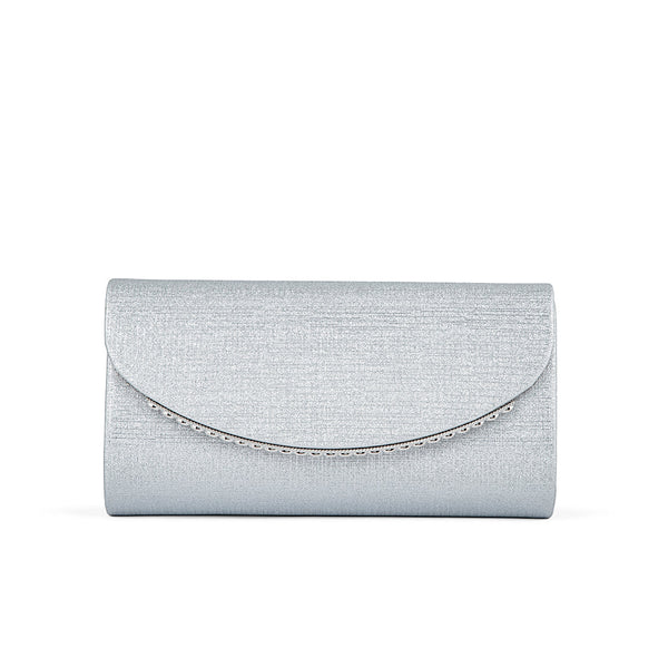 Silver Fancy Clutch P24168