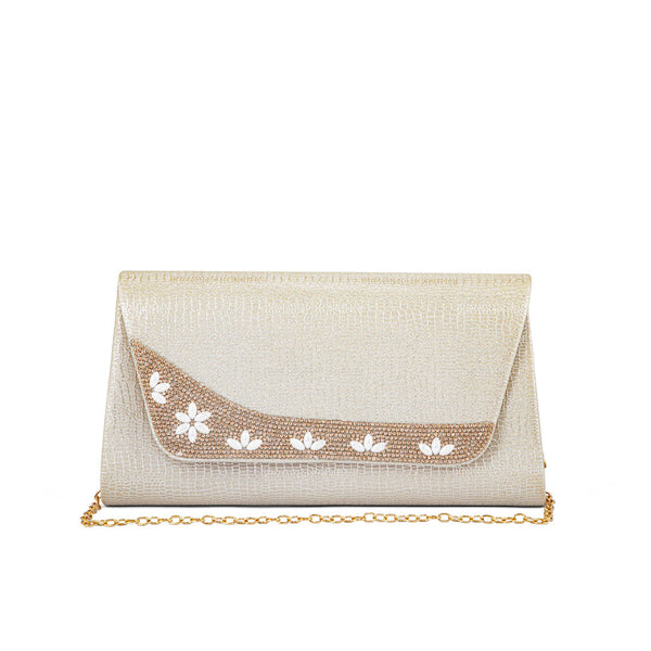 Beige Fancy Clutch P24174