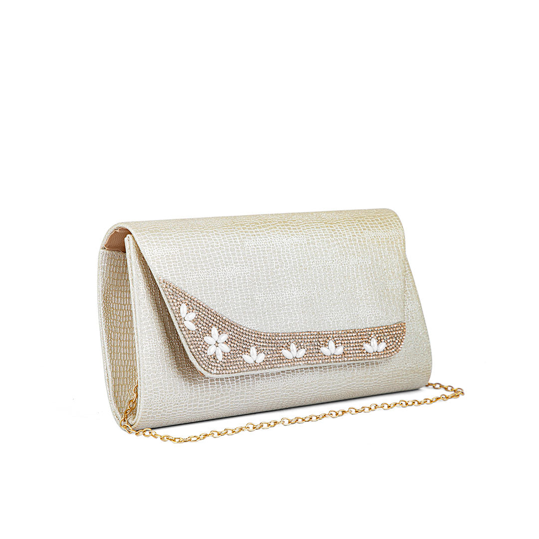 Beige Fancy Clutch P24174