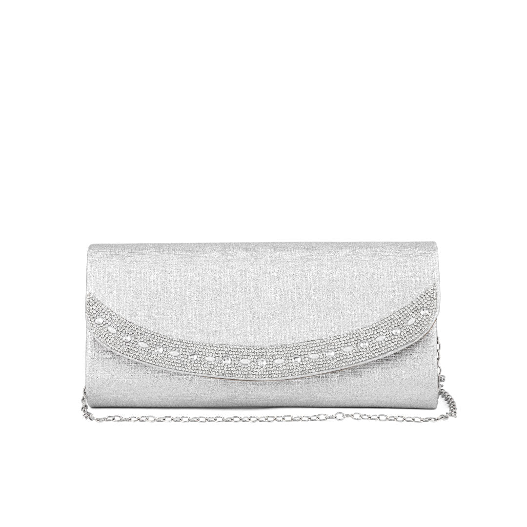 Silver Fancy Clutch P24176