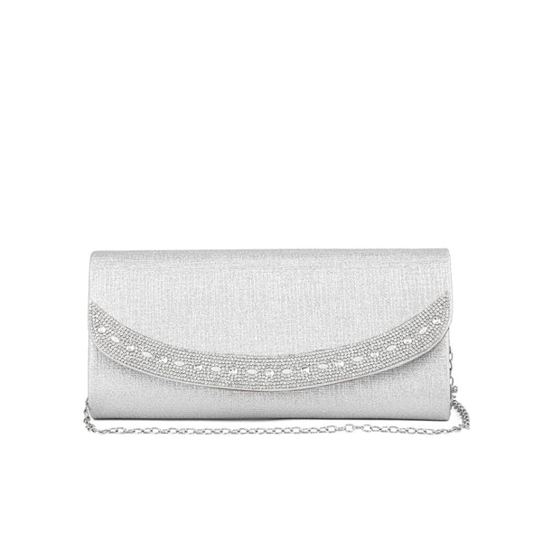 Silver Fancy Clutch P24176