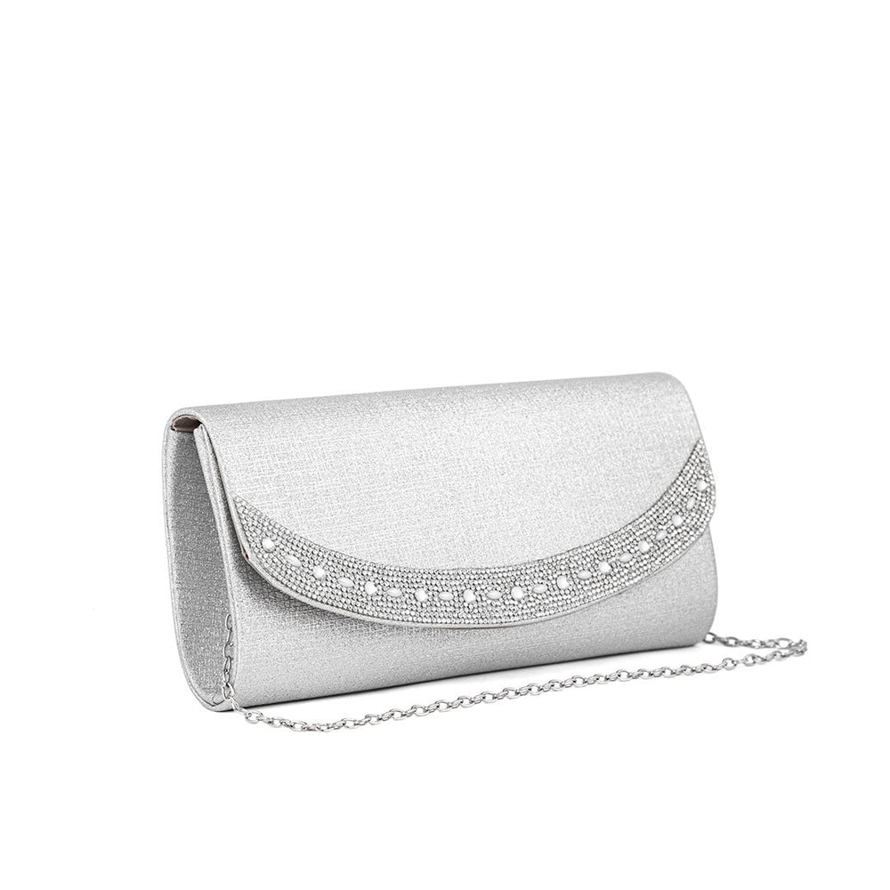 Silver Fancy Clutch P24176