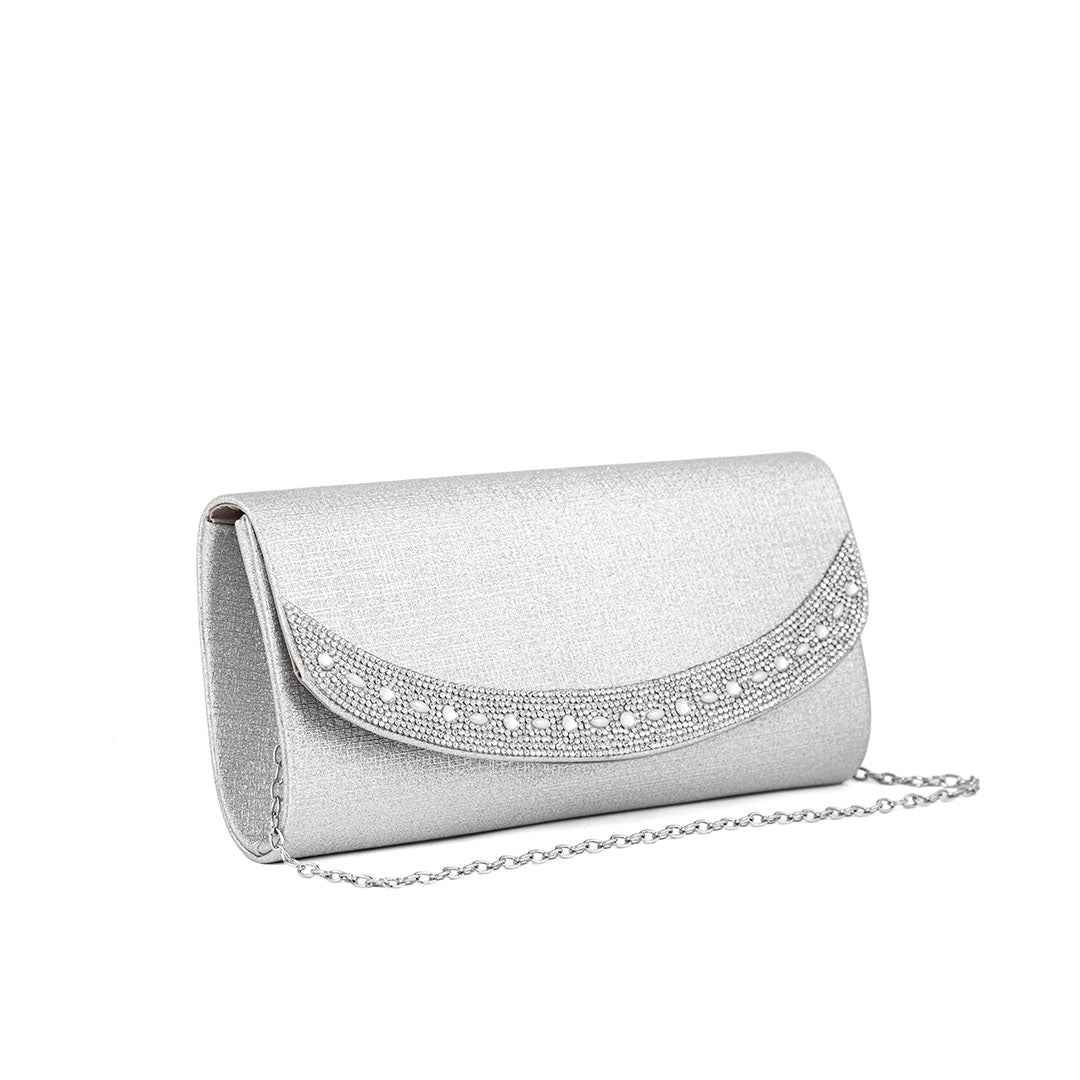 Silver Fancy Clutch P24176