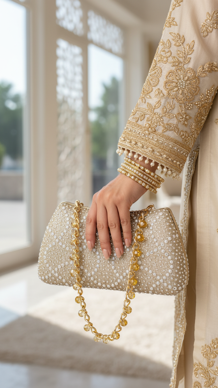 Golden Fancy Clutch P24180