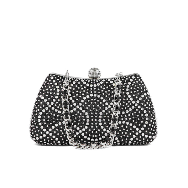 Black Fancy Clutch P24180