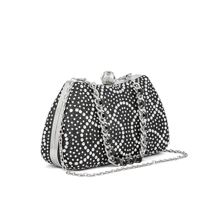 Black Fancy Clutch P24180