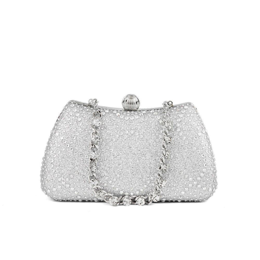 Silver Fancy Clutch P24180