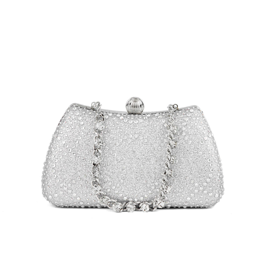 Silver Fancy Clutch P24180