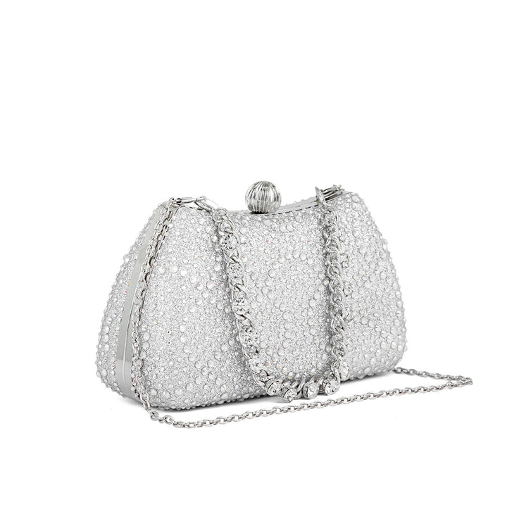 Silver Fancy Clutch P24180