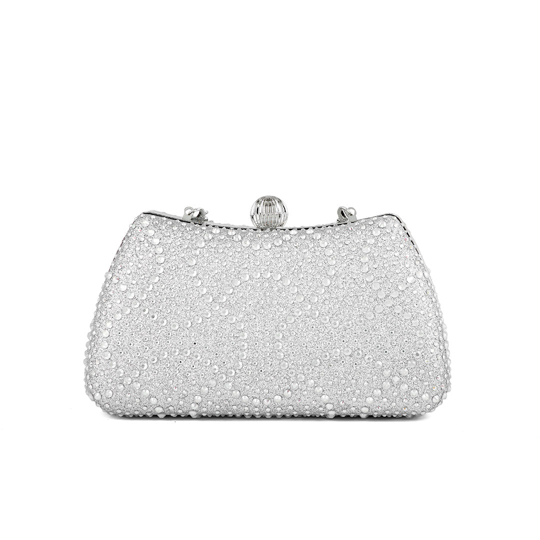 Silver Fancy Clutch P24180