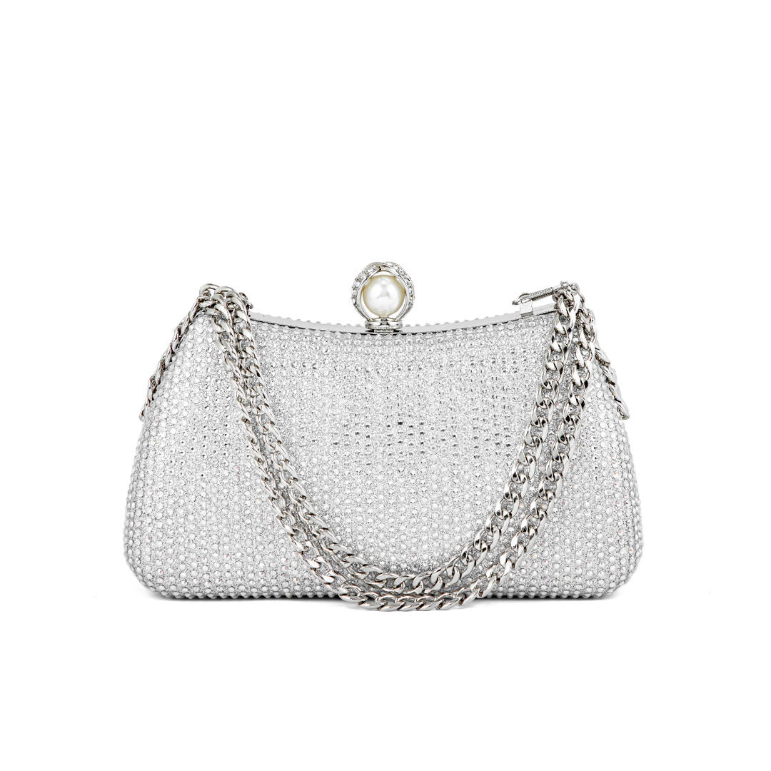 Silver Fancy Clutch P24182