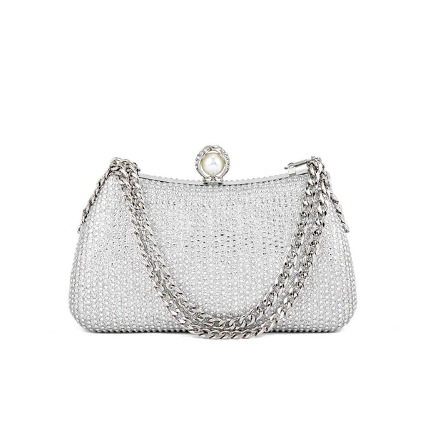 Silver Fancy Clutch P24182