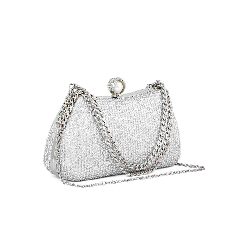Silver Fancy Clutch P24182