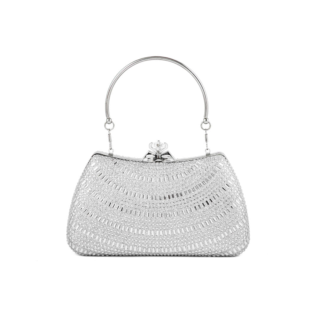 Silver Fancy Clutch P24185